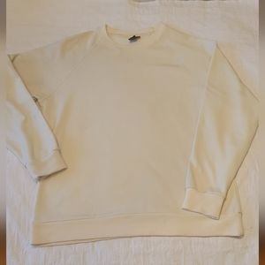 Woolx Bailey Crewneck Sweatshirt size medium in cream.